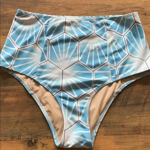 Kortni Jeane Blue Tile Cut High Bottoms Small